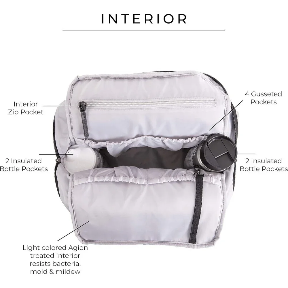 JuJuBe 4-In-1 Core Convertible Diaper/Backpac k/Messenger Bag JB21430 GlacierGra